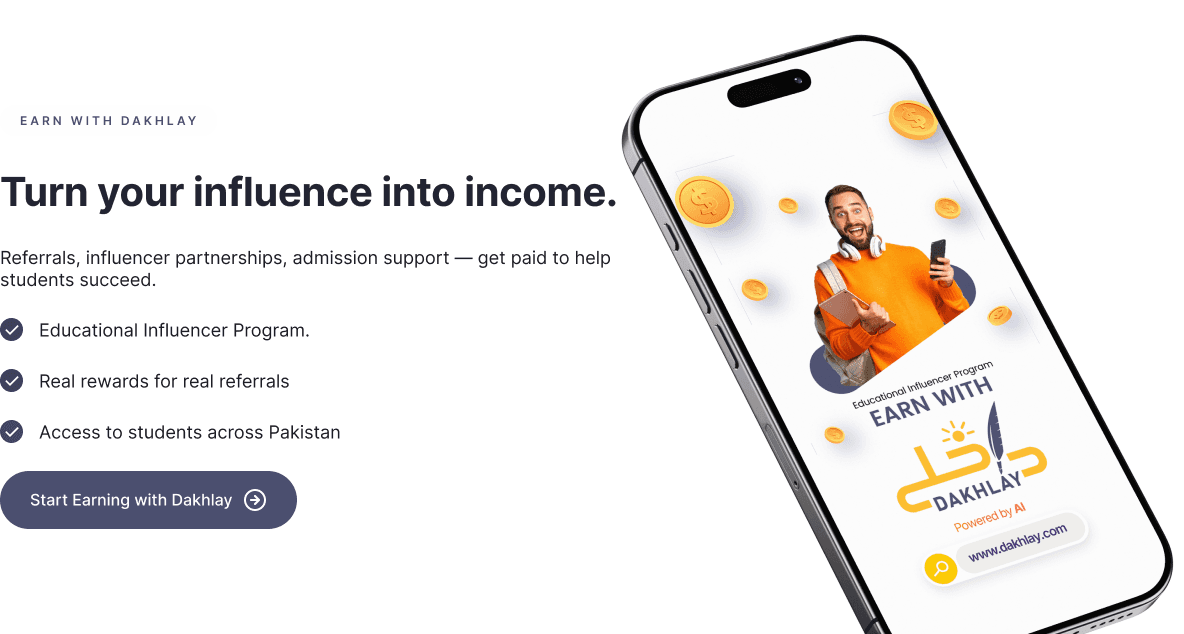 Earn with Dakhlay phone artwork